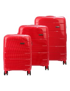 Sada cestovních kufrů Pierre Cardin LEE01 103 x3 Z červená