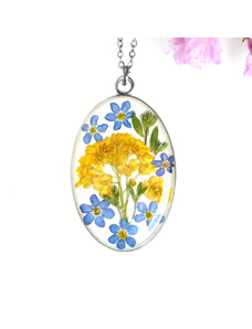 Victoria's fields Šperk z pravých květin - Náhrdelník Květnové kvítí