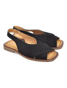 Trendy sandály z broušené kůže Molly Bessa 500 1803 černá