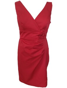 Elegantní červené šaty s výstřihem do V Carlen