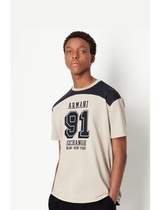 Armani Exchange 6LZTLGZJGAZ pánské tričko béžové