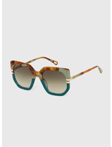 Sluneční brýle Chloé dámské, zelená barva, CH0240S