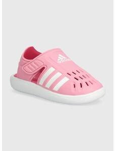 Dětské boty do vody adidas WATER SANDAL C růžová barva