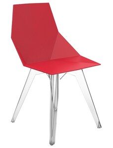 VONDOM Červená plastová jídelní židle FAZ