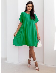 Oversize šaty s kapsami zelené