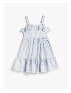 Koton Dress With Straps, Frill Lined Cotton Blend