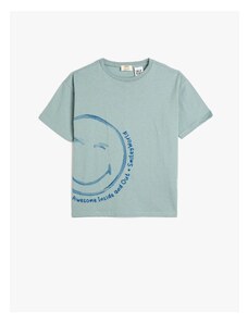 Koton Smileyworld T-Shirt Licensed Short Sleeve Crew Neck Cotton