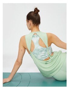 Koton Yoga Sleeveless T-Shirt with Window Detail, Modal Blend
