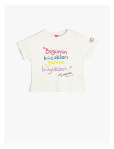 Koton T-Shirt Atatürk Signature Printed Short Sleeve Cotton