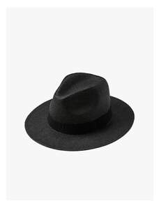 Koton Straw Fedora Hat with Grosgrain Band Detailed