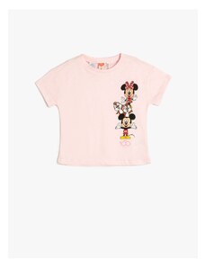 Koton Minnie Mouse T-Shirt Licensed Short Sleeve Crew Neck Cotton
