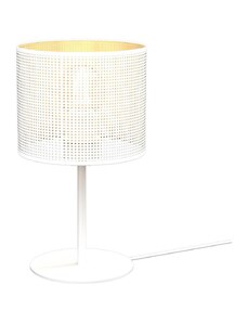 Stolní lampa LOFT SHADE 1xE27/60W/230V pr. 18 cm bílá/zlatá LU5270