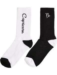 MT Accessoires Zodiac Ponožky 2-balení černo/bílý kozoroh