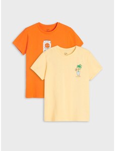 Sinsay - Sada 2 triček - oranžová