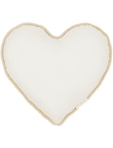 DaDaBoom Boho polštář srdce s bublinkami vanilka 44 cm