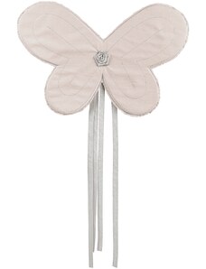 DaDaBoom Lněná pohádková křídla pudrově růžová se stříbrem 51x35cm