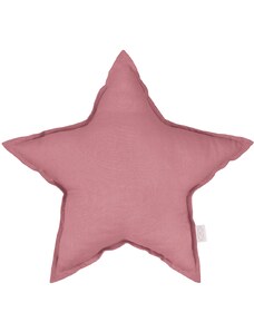 DaDaBoom Lněný polštář hvězda sytě růžová 50 cm