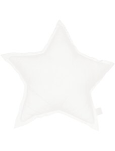 DaDaBoom Lněný polštář hvězda bílý 50 cm