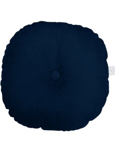 DaDaBoom Kulatý polštář s knoflíkem tmavě modrý 40 cm