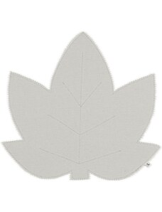 DaDaBoom Lněné prostírání javorový list světle šedá se stříbrem 37x37cm