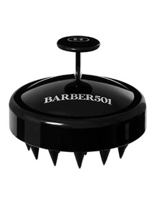 BARBER501 - BLACK BOOSTER SHAMPOO BRUSH - Masážní silikonový kartáč na vlasy 1 ks