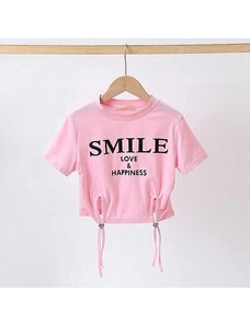By Mini - butik SMILE crop top pink