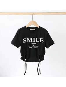 By Mini - butik SMILE crop top black