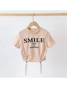 By Mini - butik SMILE crop top beige