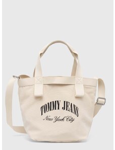 Kabelka Tommy Jeans béžová barva, AW0AW16217