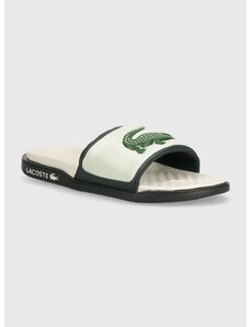 Pantofle Lacoste Serve Slide Dual pánské, zelená barva, 47CMA0014