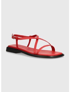 Kožené sandály Vagabond Shoemakers IZZY dámské, červená barva