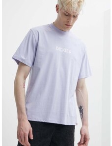 Bavlněné tričko Dickies PATRICK SPRINGS TEE SS fialová barva, s potiskem, DK0A4YR7