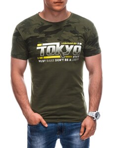 Inny Khaki tričko s nápisem Tokyo S1925