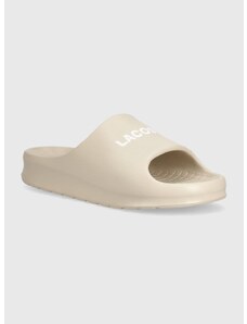 Pantofle Lacoste Serve Slide 2.0 pánské, béžová barva, 47CMA0015
