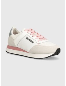 Sneakers boty Love Moschino bílá barva, JA15483G0IINM10A