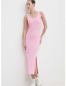 Šaty HUGO růžová barva, midi, 50514521