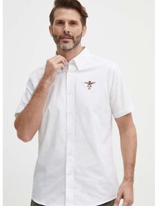 Bavlněná košile Aeronautica Militare bílá barva, regular, s límečkem button-down, CA1243CT3289