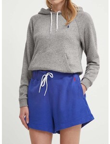 Bavlněné šortky Polo Ralph Lauren fialová barva, hladké, high waist, 211935586