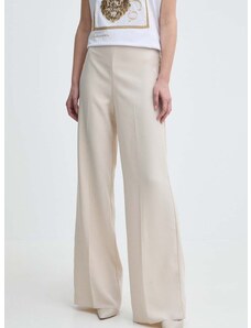 Kalhoty MAX&Co. dámské, béžová barva, jednoduché, high waist, 2418131034200