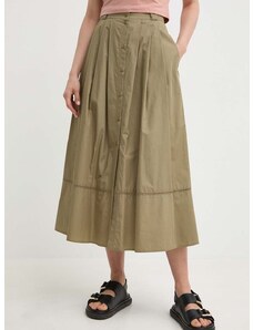 Bavlněná sukně MAX&Co. zelená barva, maxi, áčková, 2416101034200