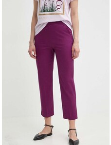 Kalhoty MAX&Co. dámské, fialová barva, fason cargo, high waist, 2416131054200