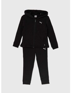 Dětská tepláková souprava Puma Hooded Sweat Suit TR cl G černá barva