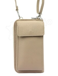 Dámská kožená mini kabelka/ peněženka Gregorio - béžová