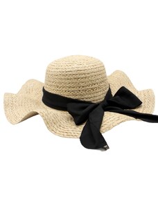 Fiebig Letní dámský slaměný klobouk s širokou krempou - Brim Hat Raffia