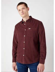 jetmarova.cz Pánská košile Wrangler 112341066 1 pocket shirt dahlia regular fit cord manšestr