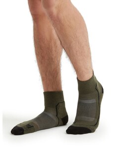 Pánské merino ponožky ICEBREAKER Mens Hike+ Light Mini, Loden/Blk/Gritstone Heather velikost: 42-44 (M)