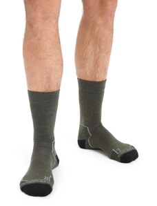 Pánské merino ponožky ICEBREAKER Mens Hike+ Medium Crew, Loden/Blk/Gritstone Heather velikost: 39-41,5 (S)
