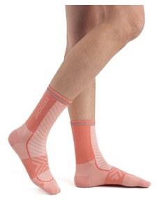 Dámské merino ponožky ICEBREAKER Wmns Merino Run+ Ultralight Crew, Glow/Tang velikost: 41-43 (L)