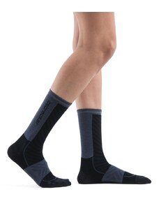 Dámské merino ponožky ICEBREAKER Wmns Merino Run+ Ultralight Crew, Black/Graphite velikost: 38-40 (M)