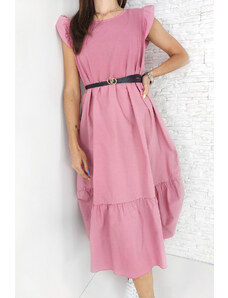 New collection Volné růžové šaty LA-20193PI